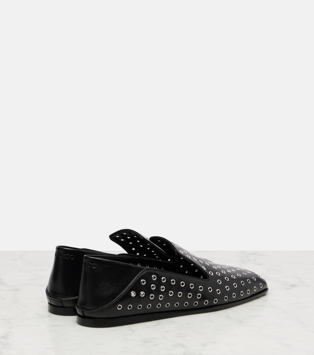 Eliot embellished leather slip-on shoes | Jimmy Choo