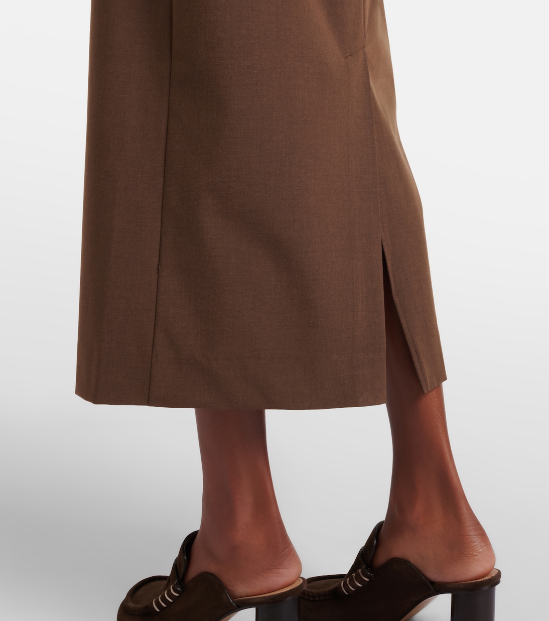 Layered wool-blend midi dress | Staud