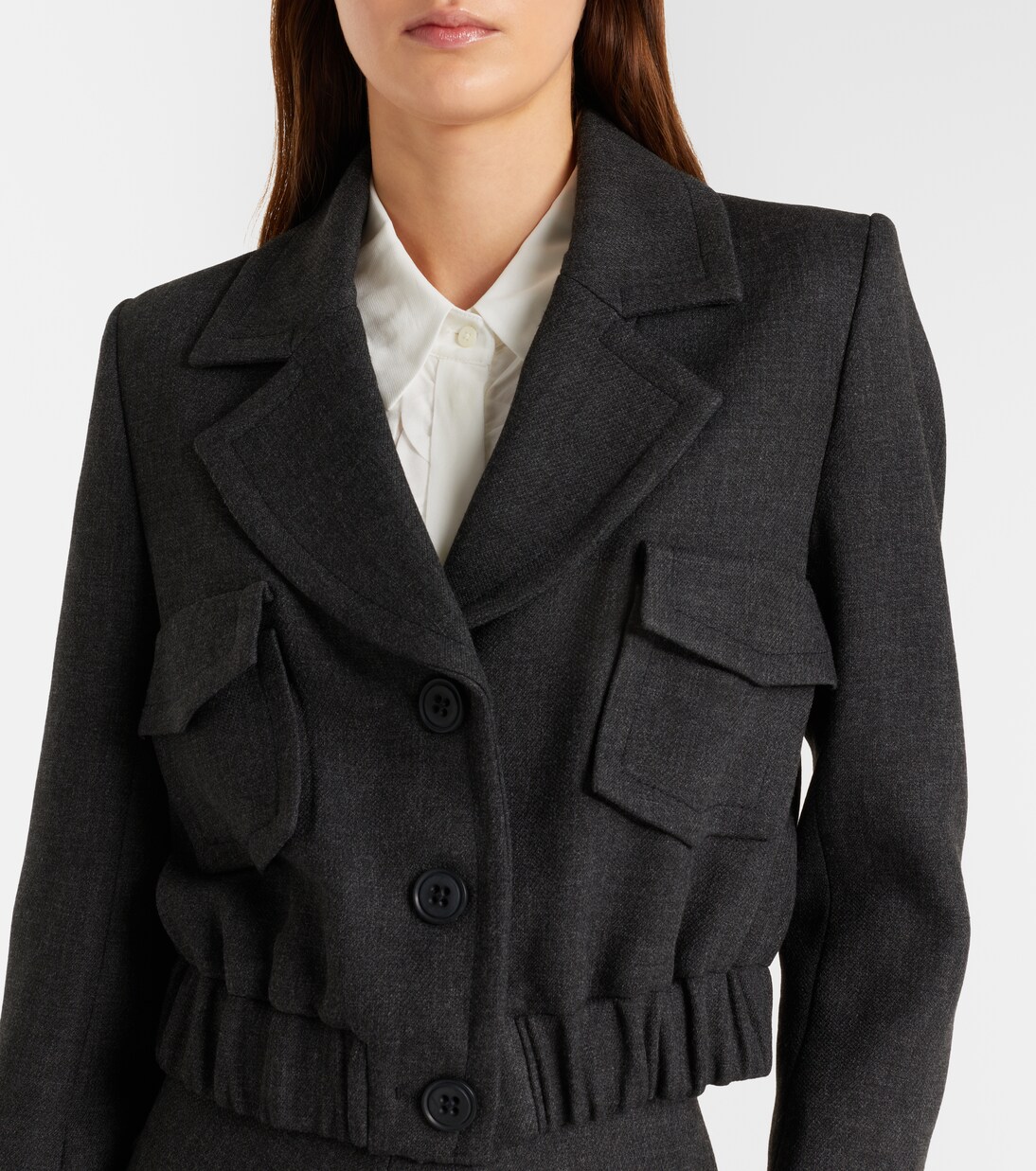 Layered Coolness organza-trimmed cropped jacket | Dorothee Schumacher