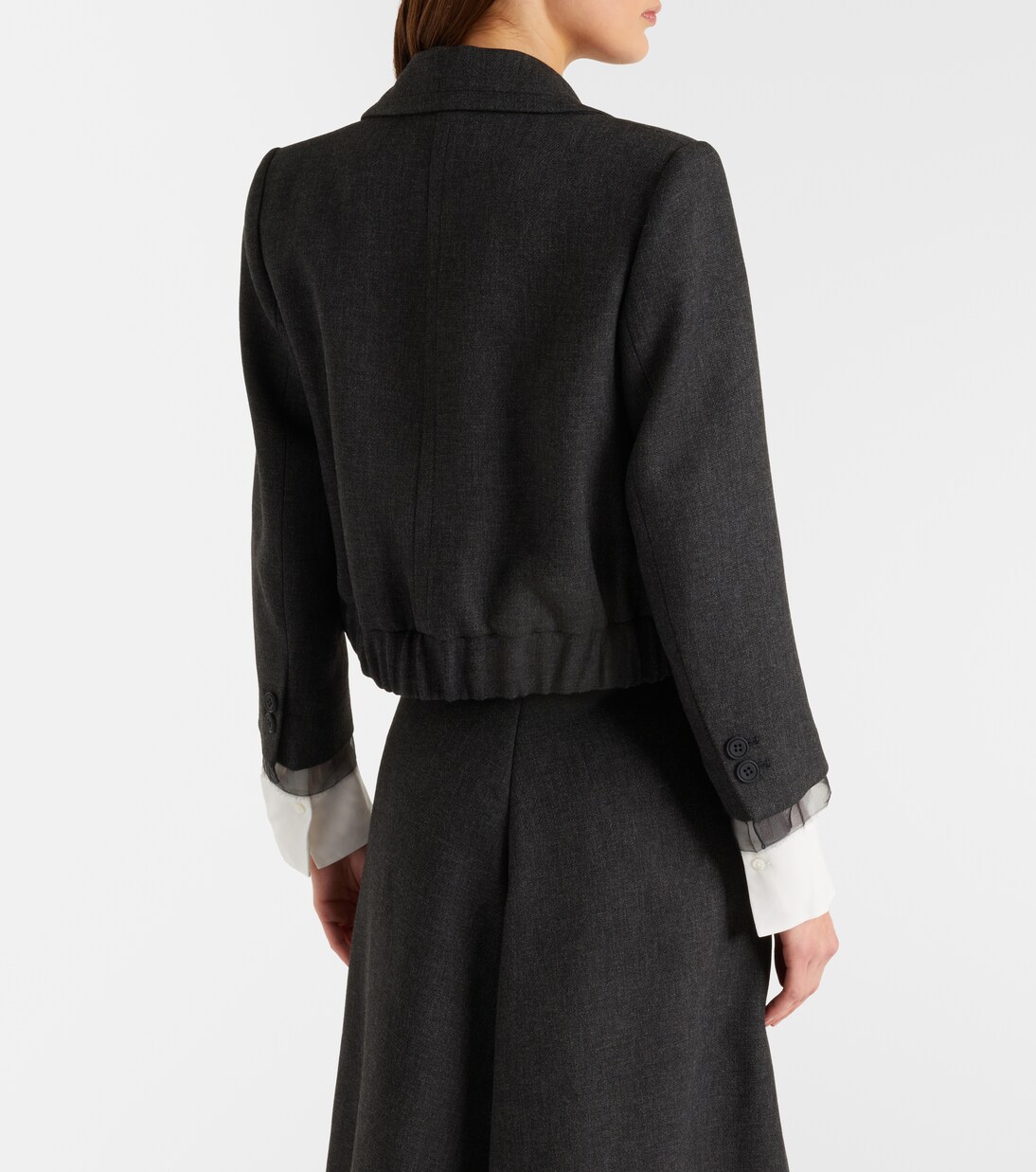 Layered Coolness organza-trimmed cropped jacket | Dorothee Schumacher