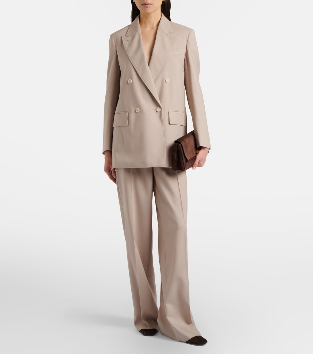 Double-breasted wool, mohair, and silk blazer | Max Mara