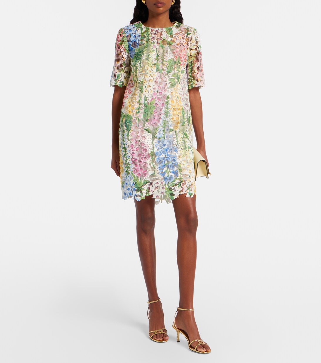 Floral lace minidress | Oscar de la Renta