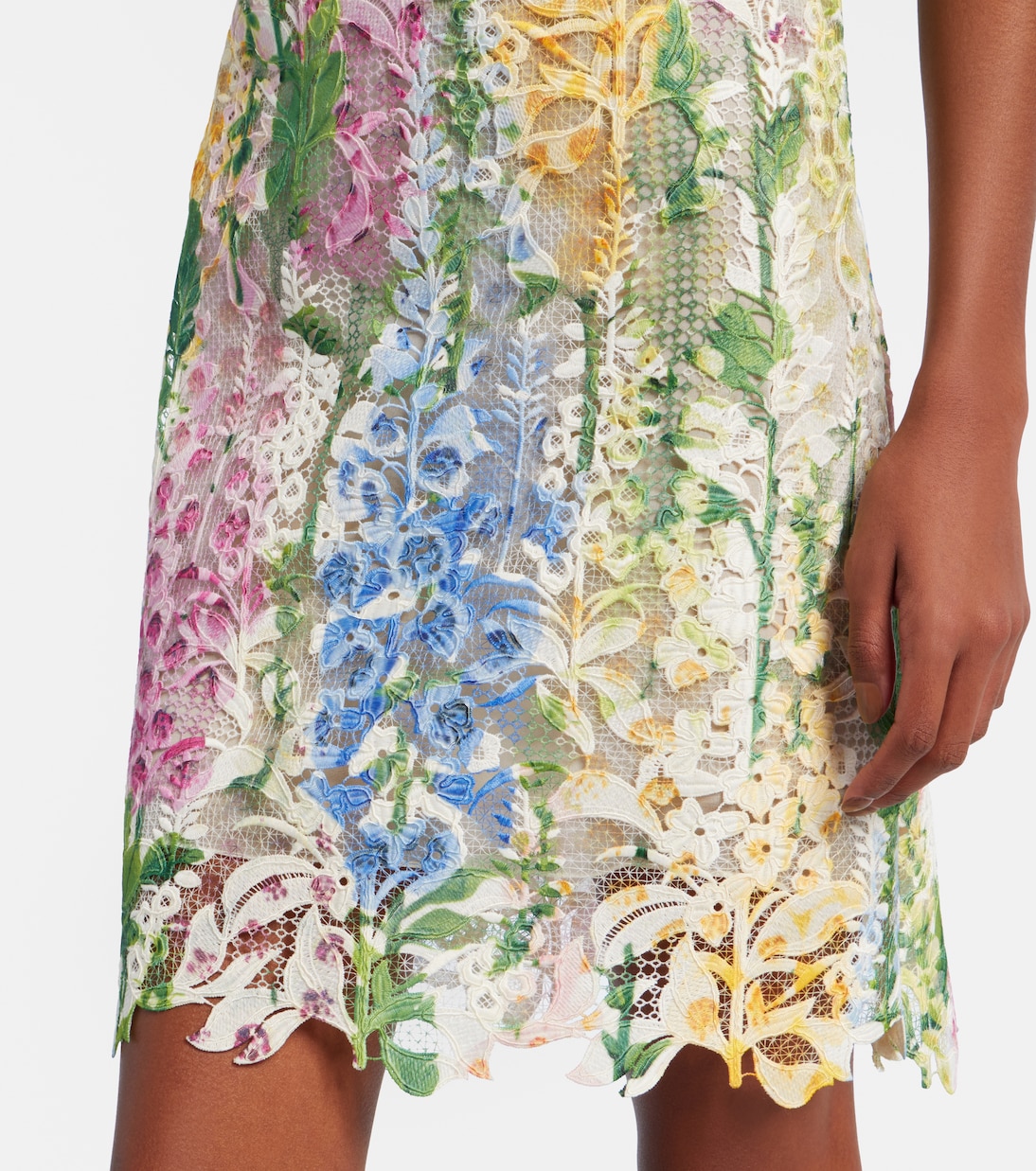 Floral lace minidress | Oscar de la Renta