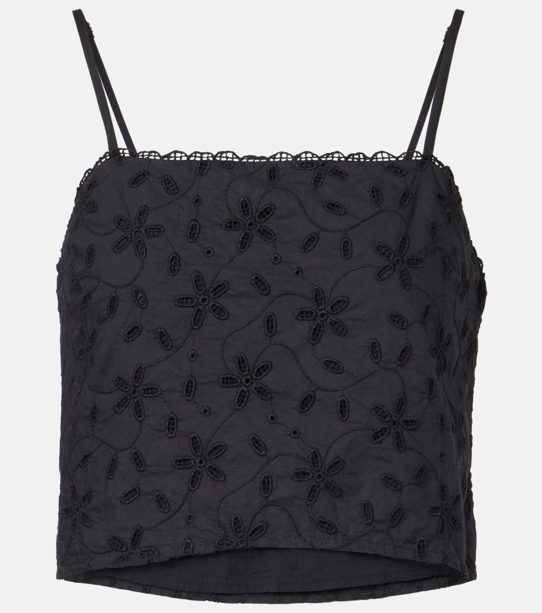 Salma embroidered cropped cotton top | Posse