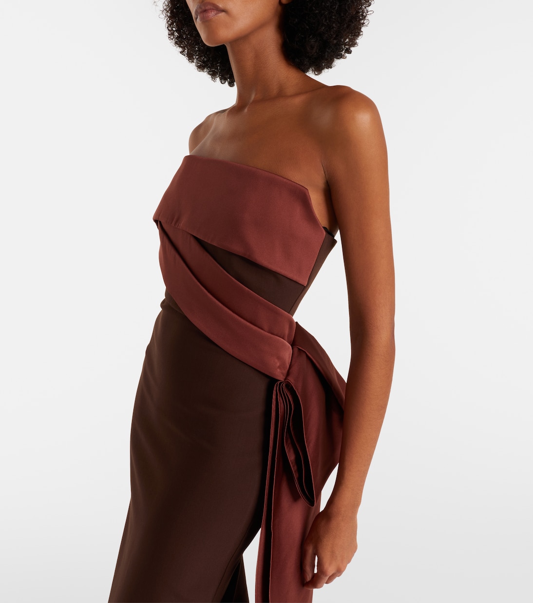 Crêpe and taffeta bustier gown | Roland Mouret