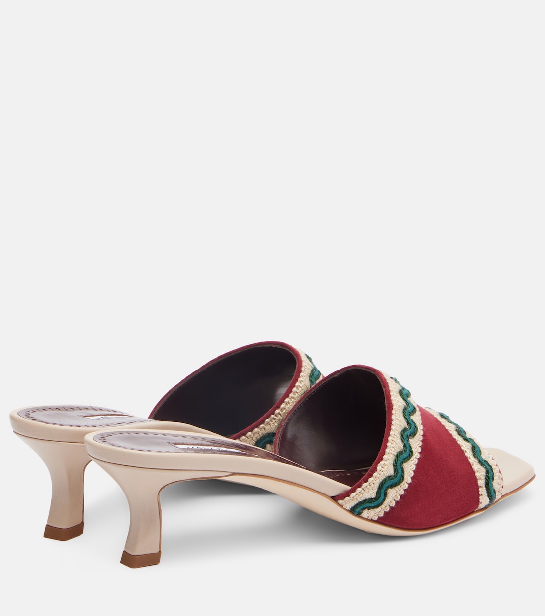 Marebis 50 embroidered suede mules | Manolo Blahnik