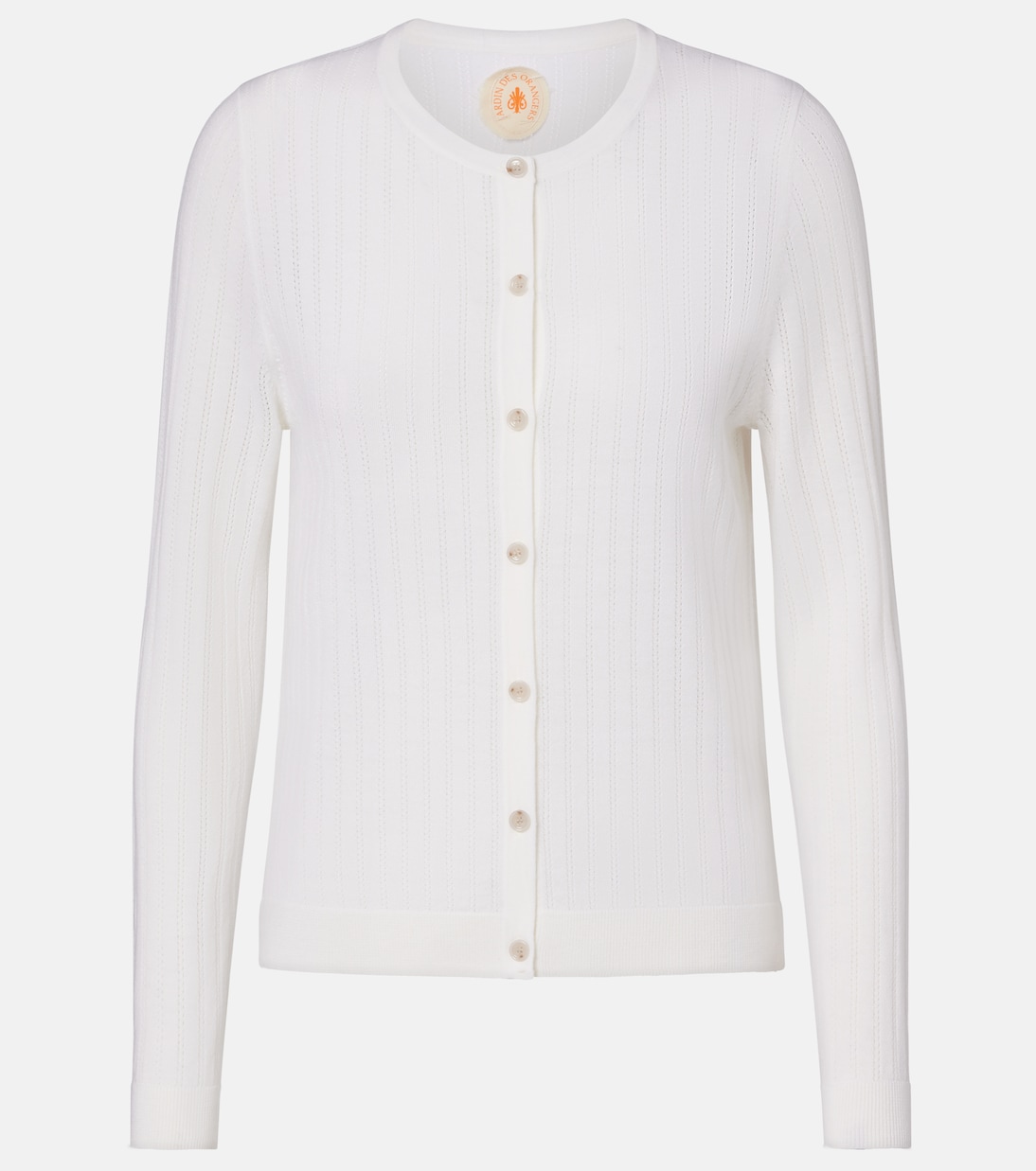 Pointelle virgin wool cardigan | Jardin des Orangers