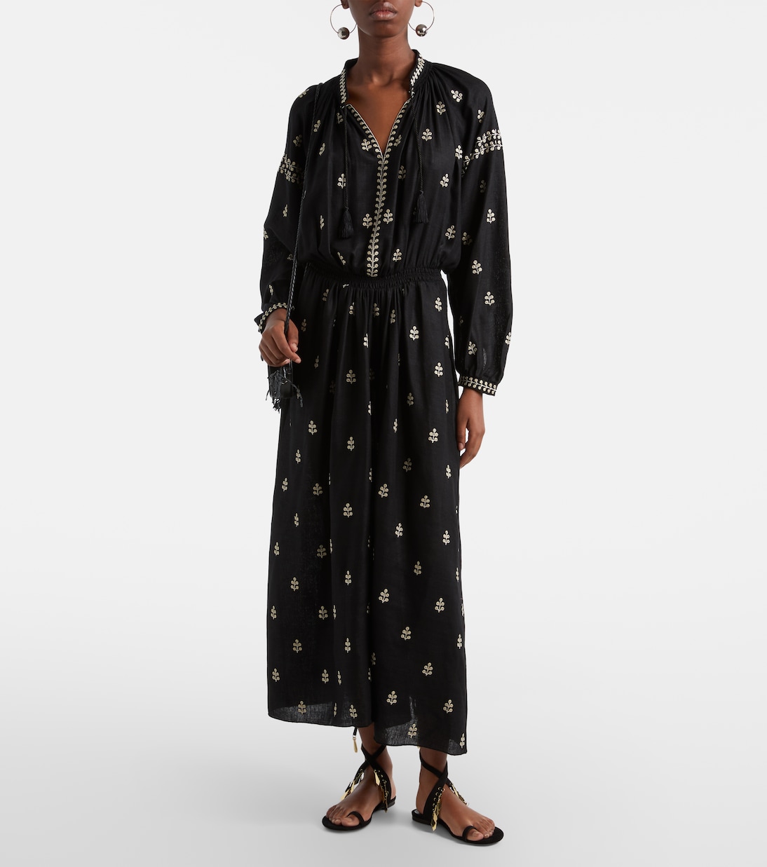 Rodilia embroidered silk maxi dress | Isabel Marant