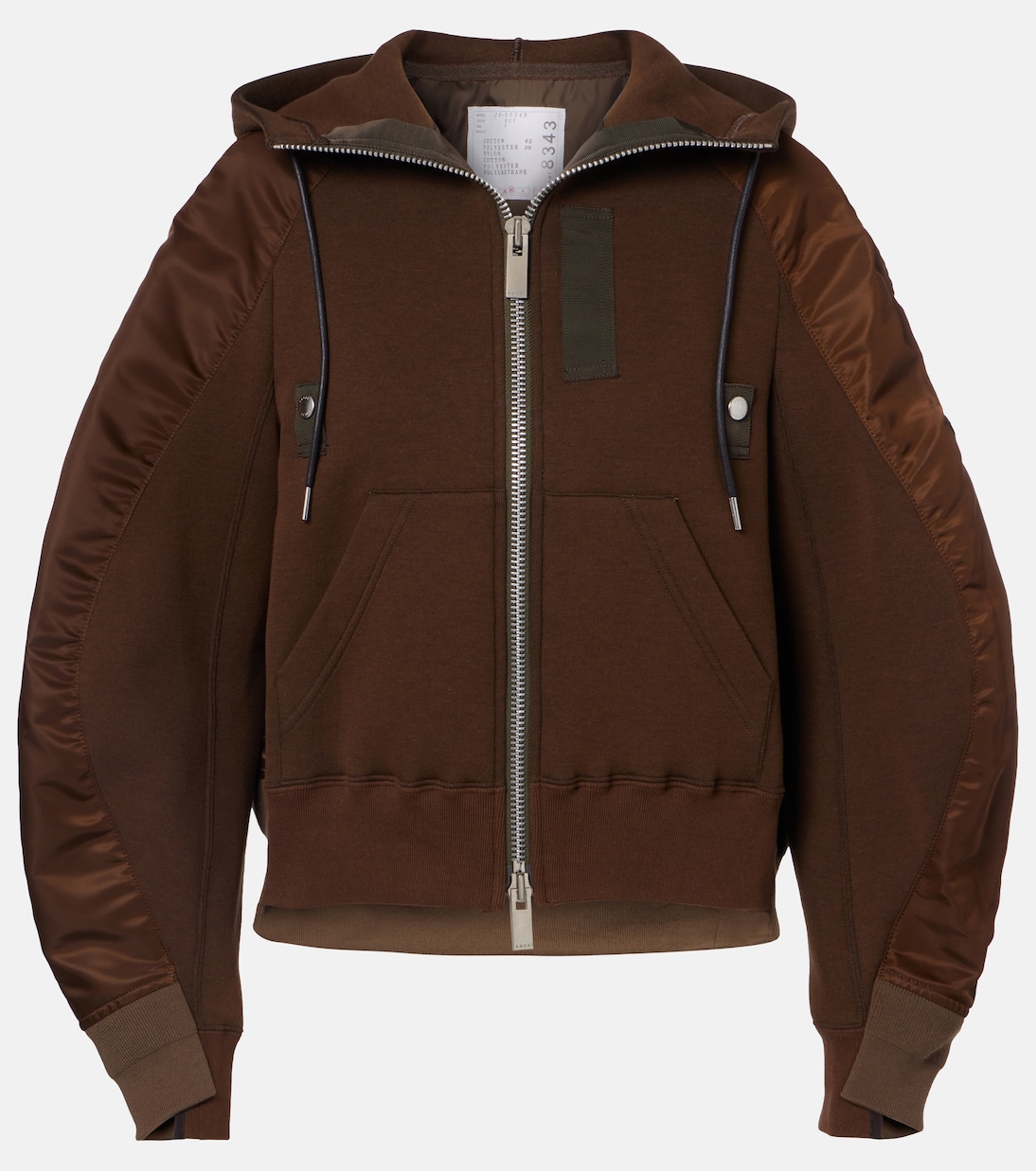 Sweat à capuche en coton mélangé | Sacai