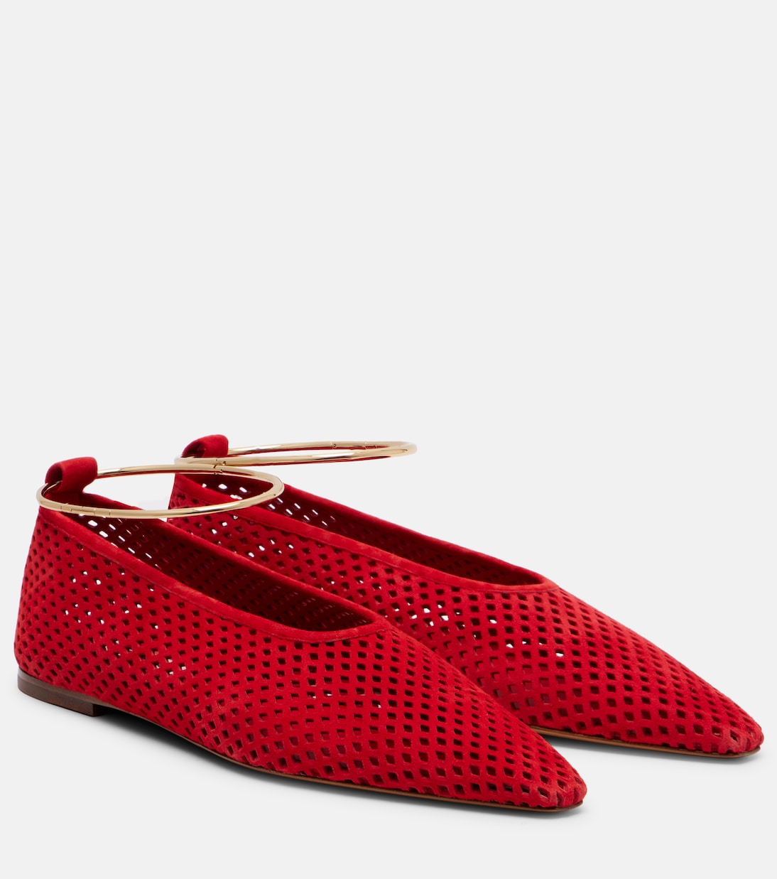 Perforated suede ballet flats | Jil Sander