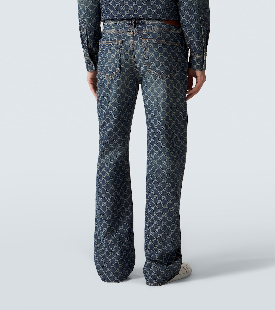GG jacquard flared jeans | Gucci