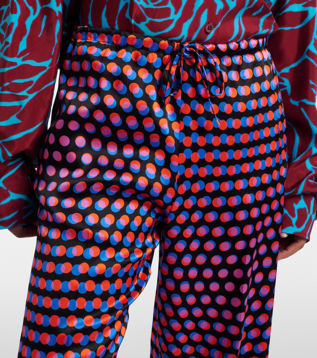폴카 도트 실크 와이드 팬츠 | Dries Van Noten