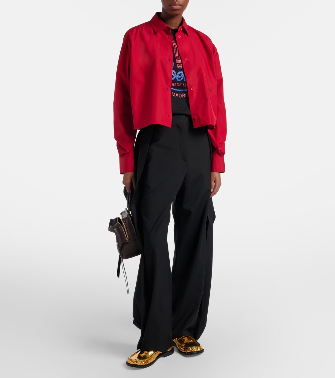 Draped wool wide-leg pants | Loewe