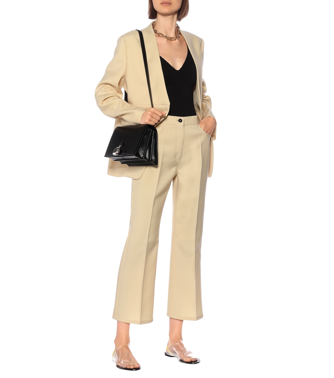 Pantaloni a vita alta in lana | Jil Sander