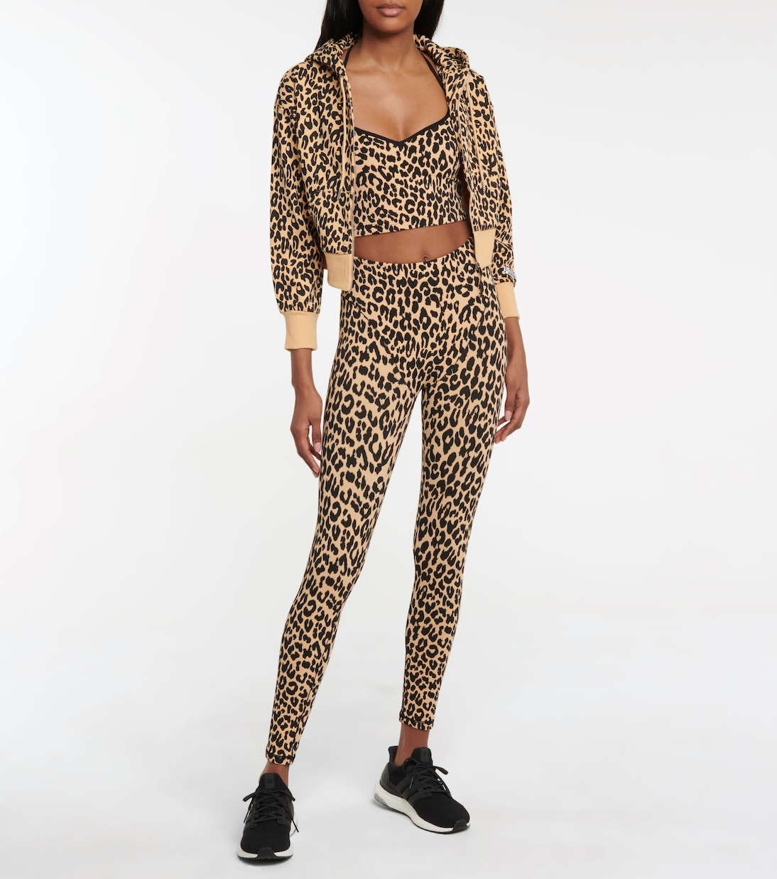 Sweetheart leopard-print crop top | Adam Selman Sport