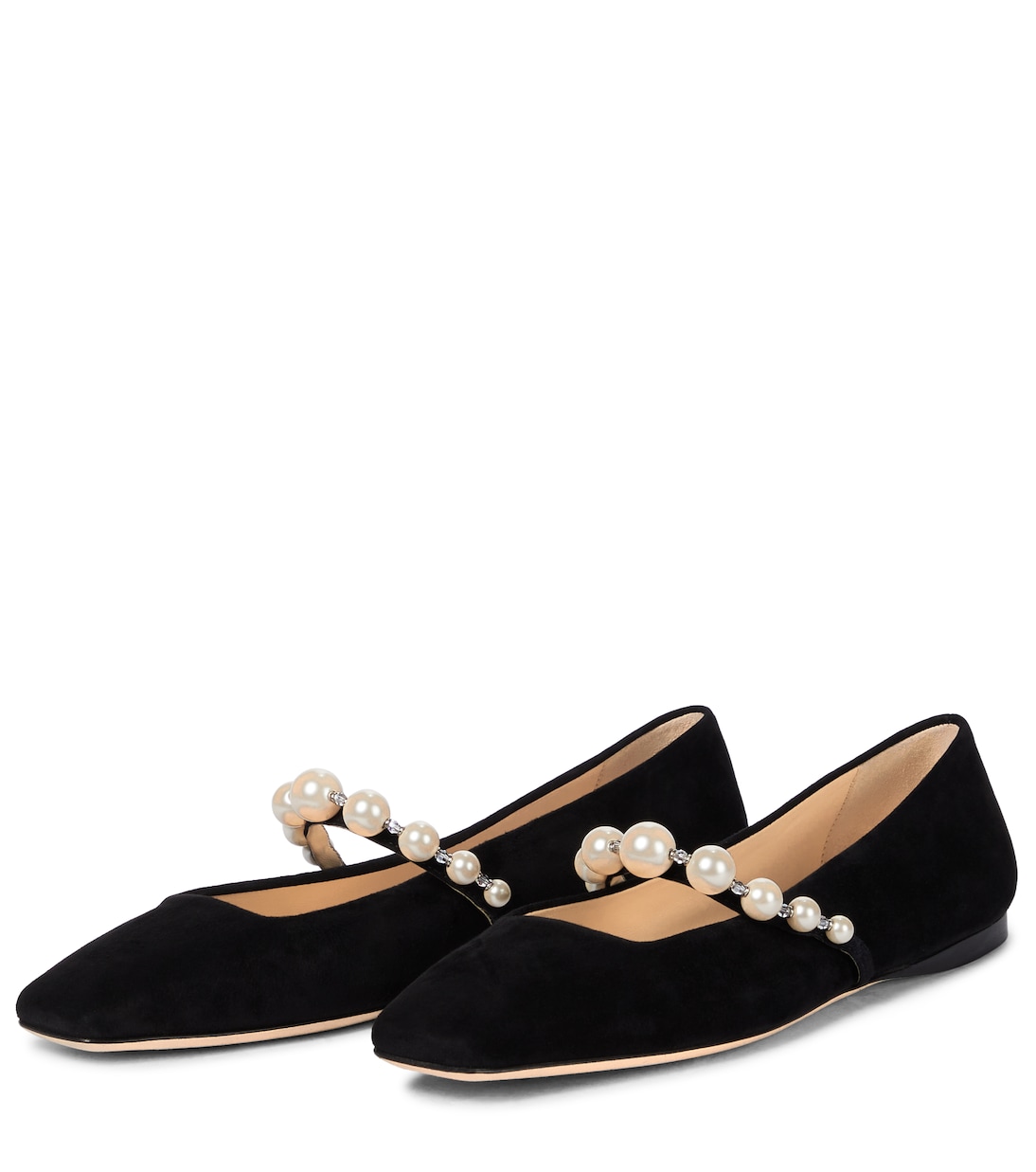 Ade embellished suede ballet flats | Jimmy Choo