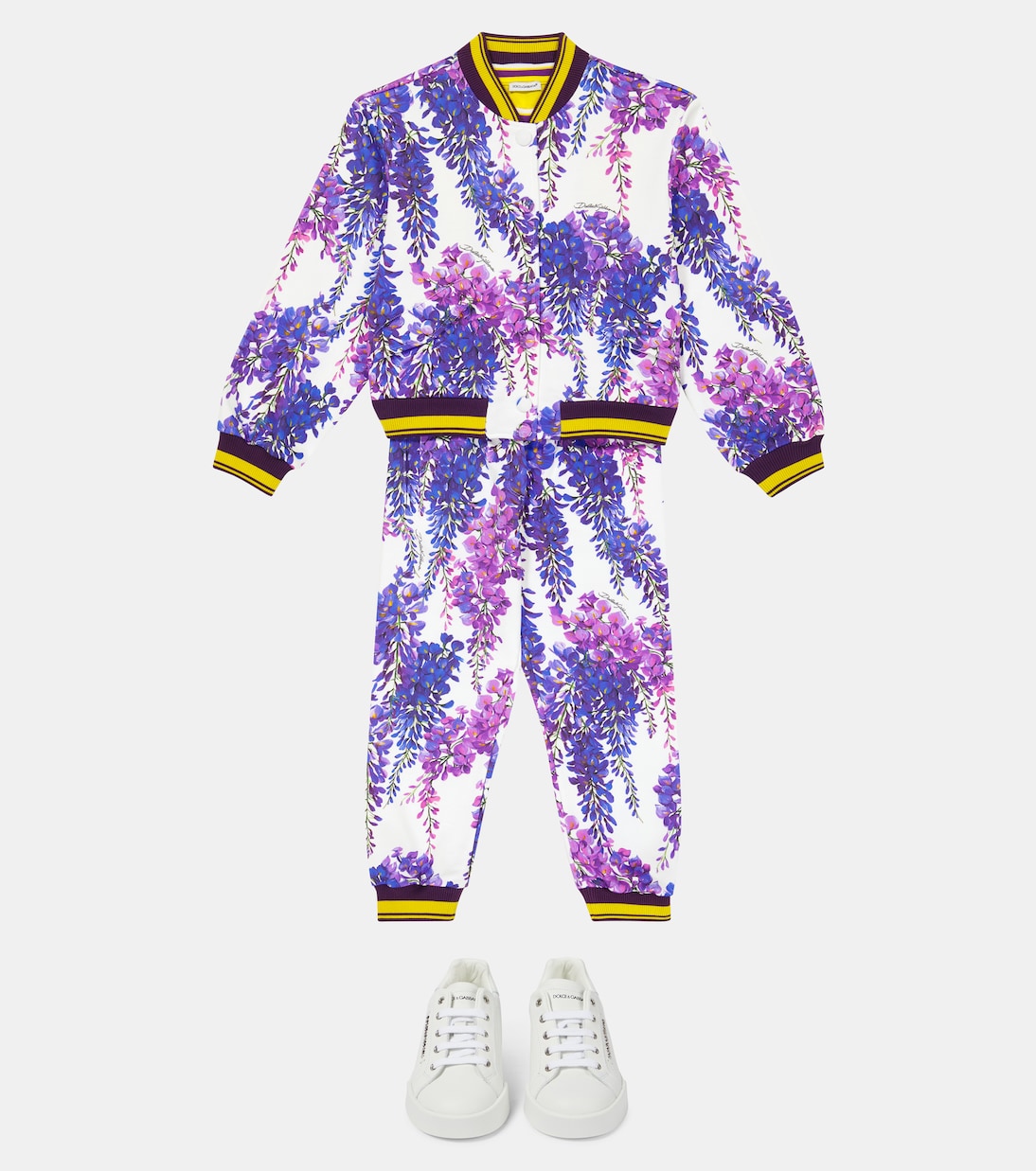 Pantaloni sportivi in cotone con stampa | Dolce&Gabbana Kids
