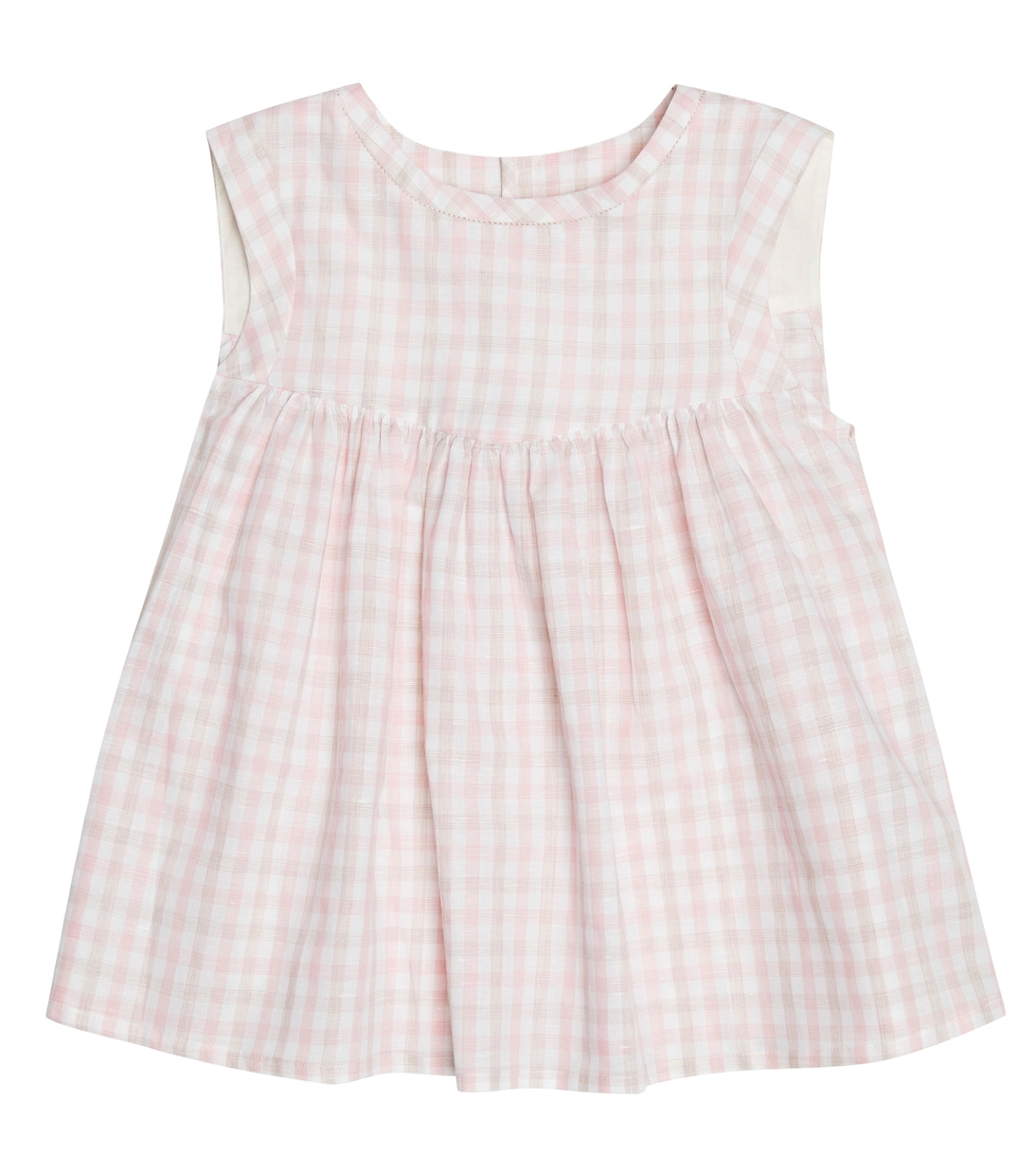 Armonie checked cotton and linen top | Bonpoint