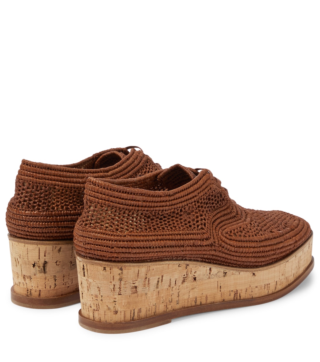 x Clergerie Harold woven raffia platform Derby shoes | Gabriela Hearst