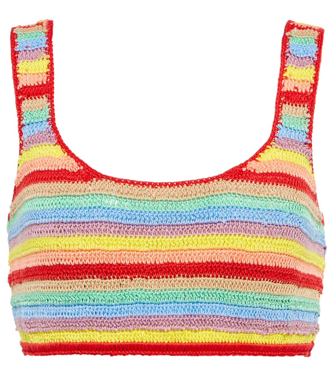 Crop top de algodón con croché | Anna Kosturova