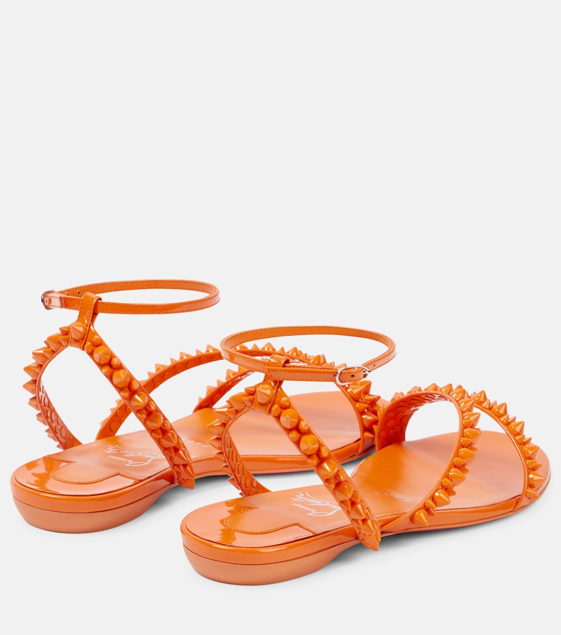 Sandali Mafaldina Spikes in vernice | Christian Louboutin