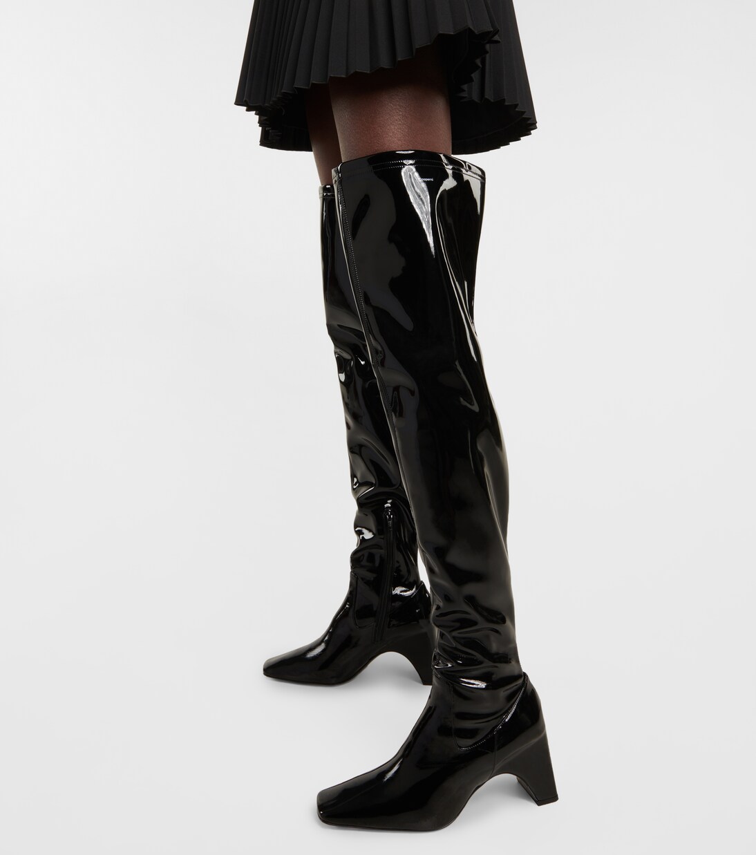 PVC over the knee boots in black Coperni Mytheresa
