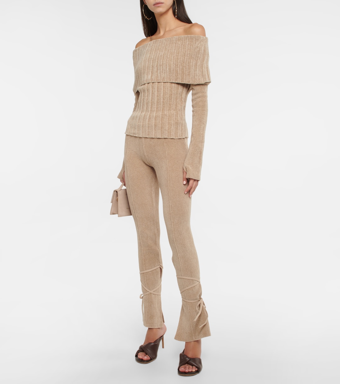 Top Duci in maglia con scollo bardot | Jacquemus