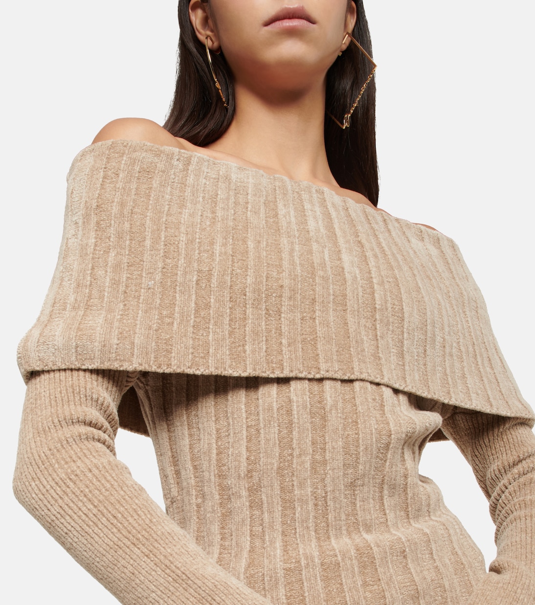 Top Duci in maglia con scollo bardot | Jacquemus