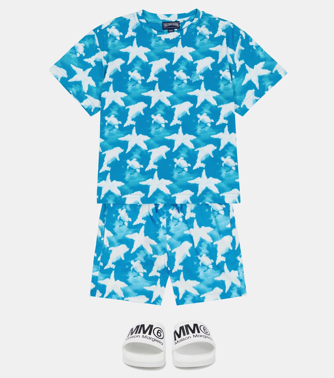 T-shirt Teddy imprimé en coton | Vilebrequin Kids