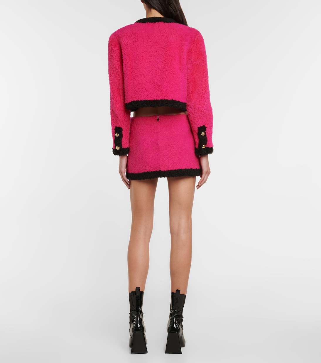 Chaqueta de borrego cropped | Blancha