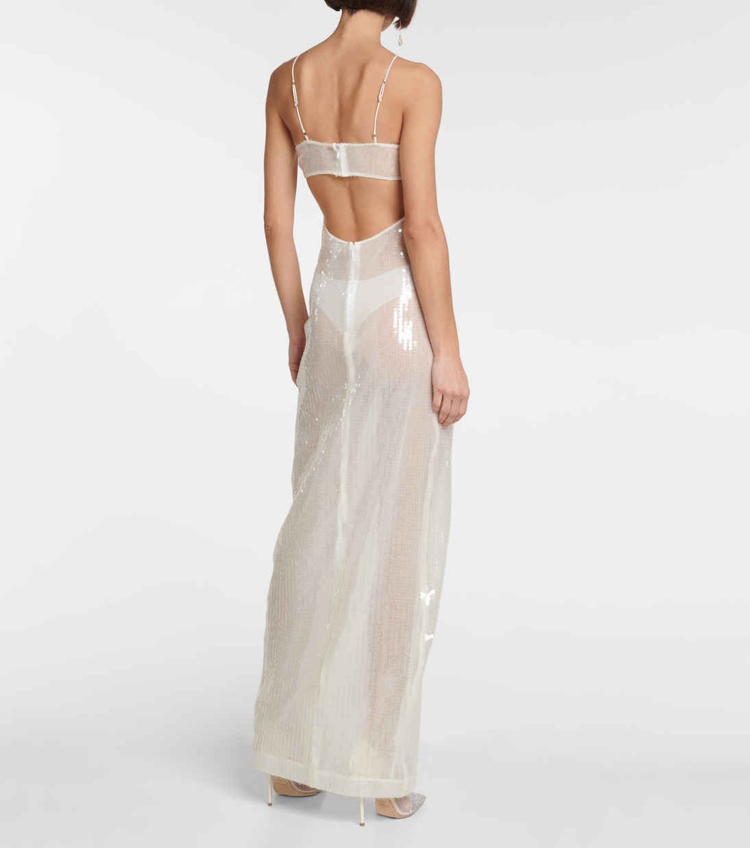 Bridal sequined tulle gown | Nensi Dojaka