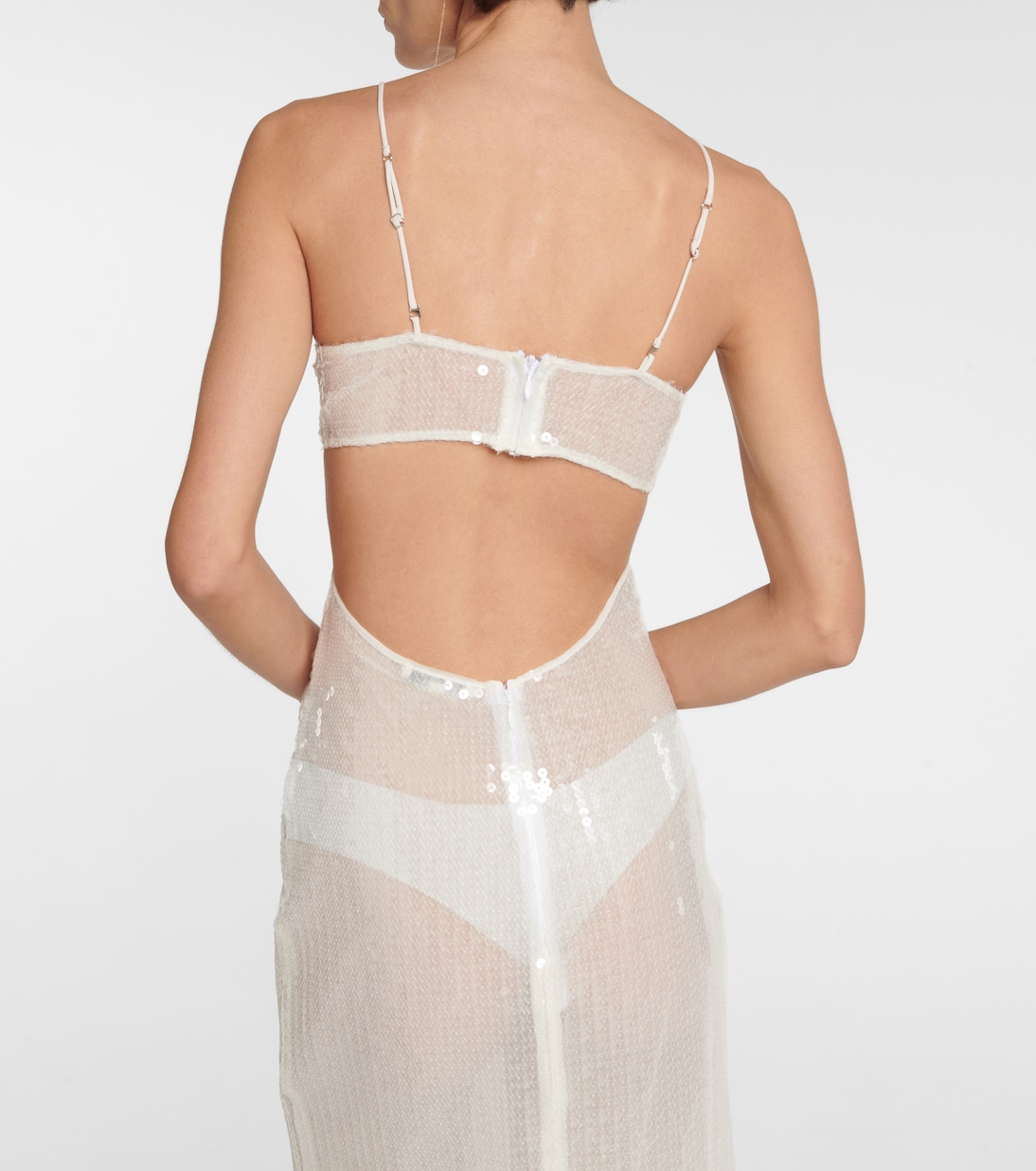 Bridal sequined tulle gown | Nensi Dojaka
