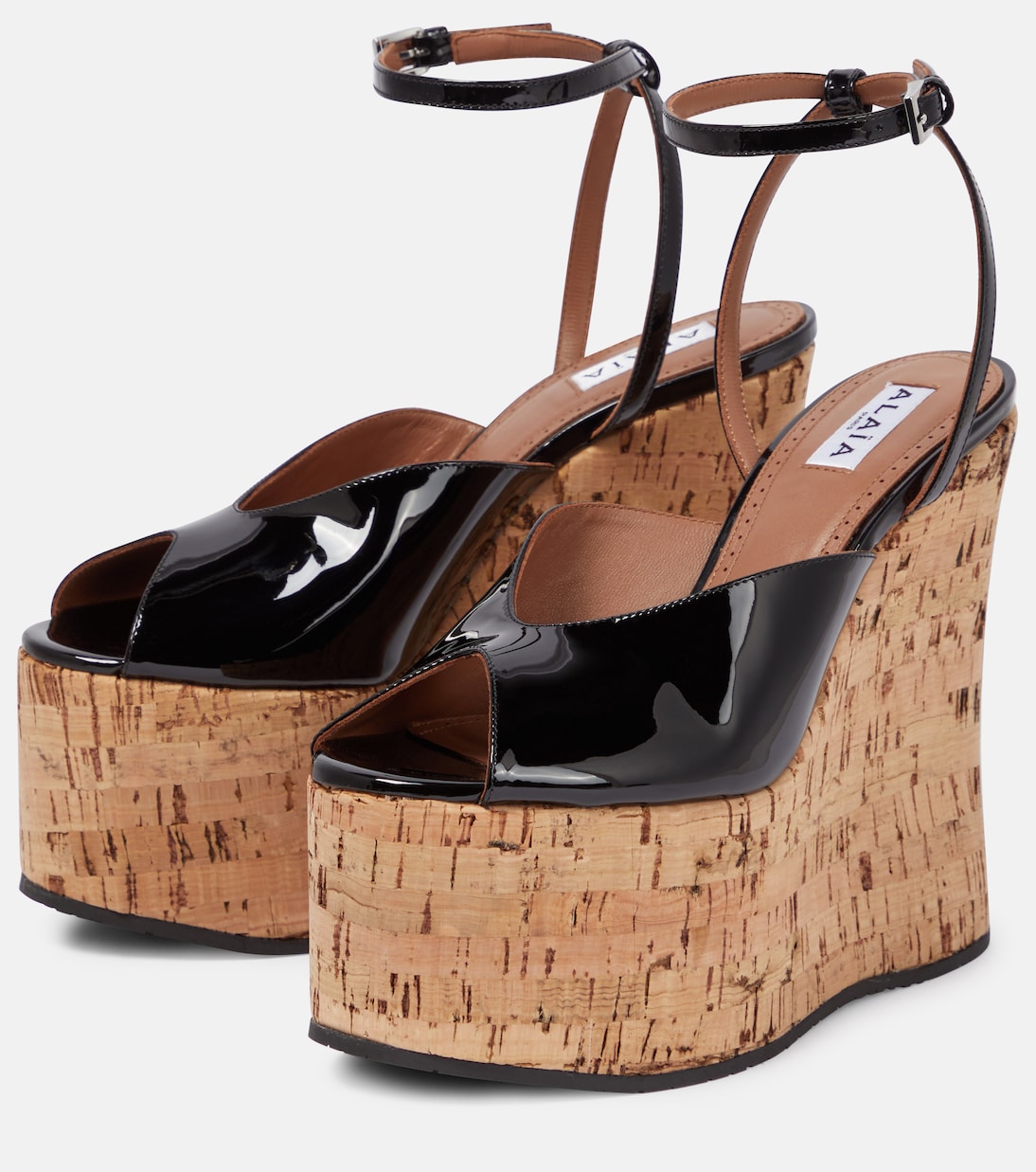Sandali in vernice con zeppa | Alaïa