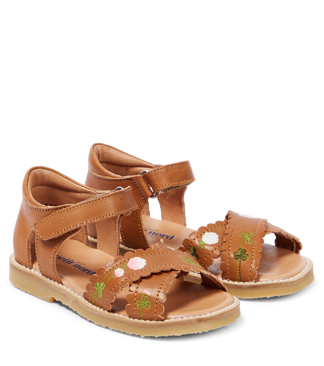 Sandali in pelle con ricamo | Petit Nord