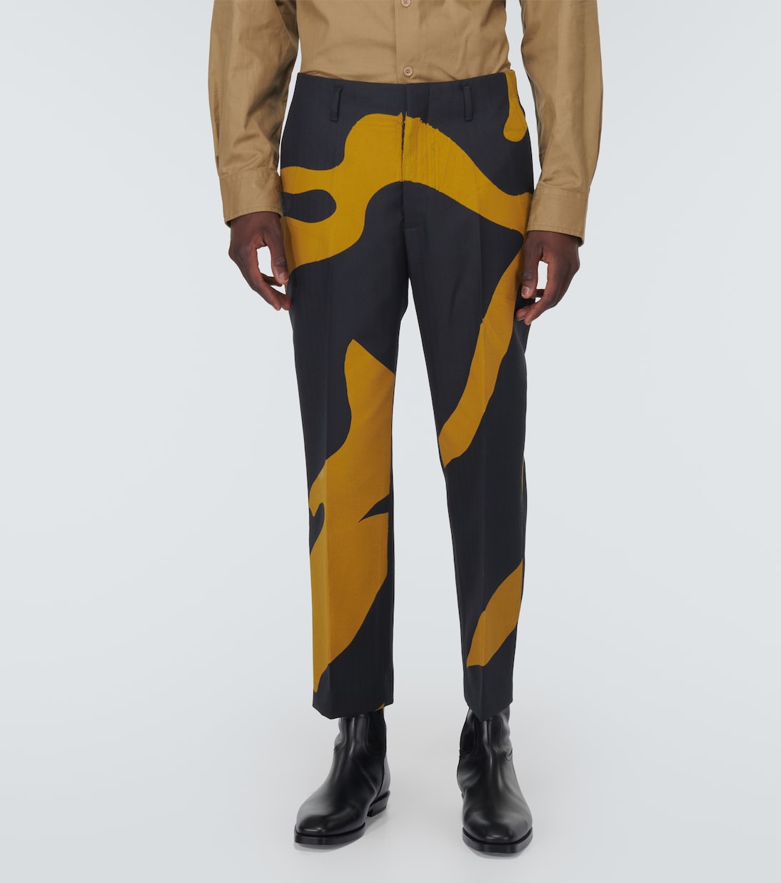Pantalones rectos de lana | Dries Van Noten