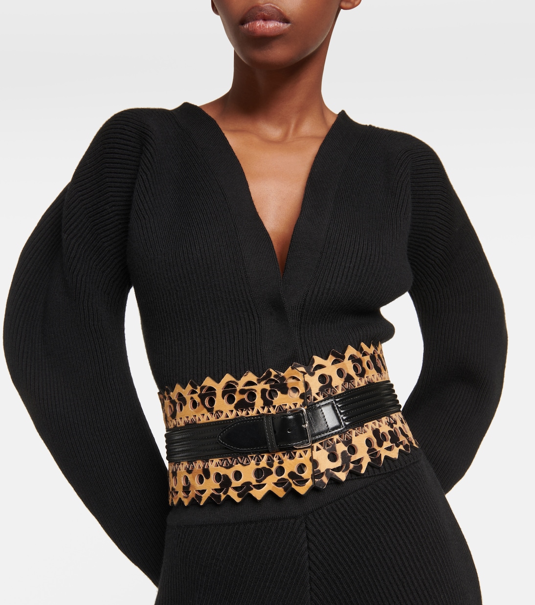 Cintura Corsetto in Pelle ALAÏA per Stile Giovane e Audace