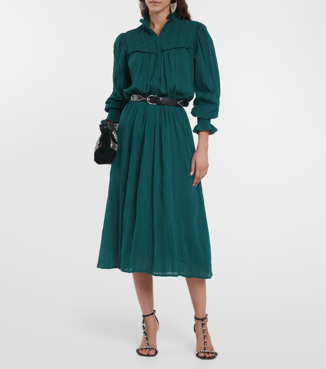 Abito midi Imany in misto cotone | Marant Etoile