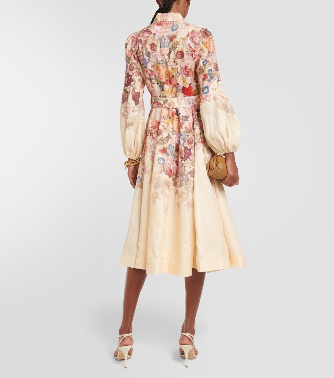 Abito chemisier Luminosity in lino con stampa | Zimmermann