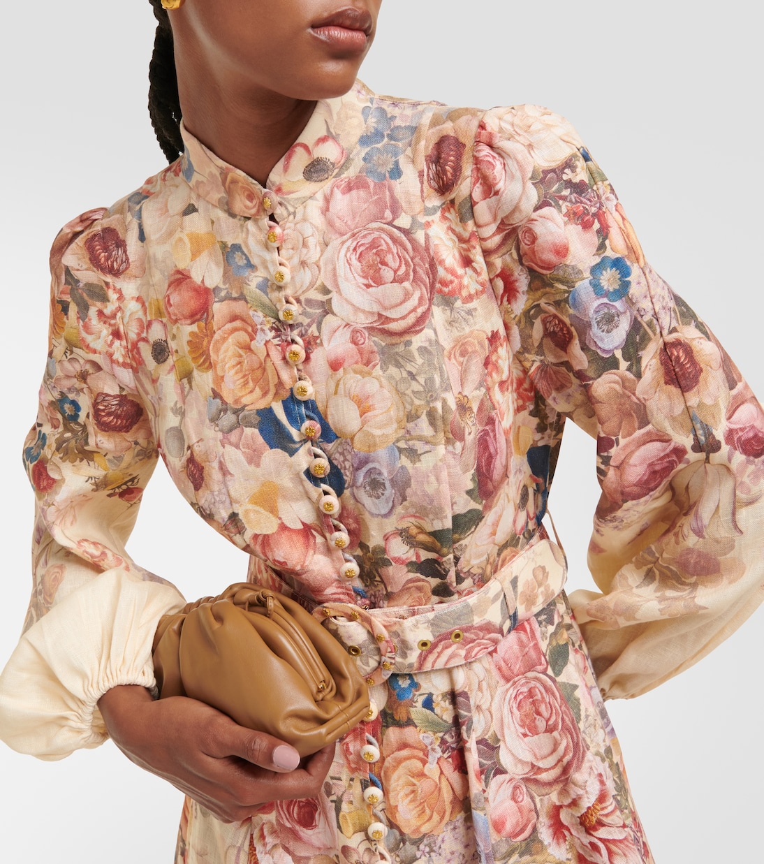 Abito chemisier Luminosity in lino con stampa | Zimmermann