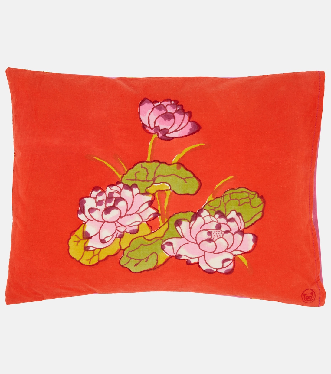 Tea Flower rectangular cotton cushion | Lisa Corti