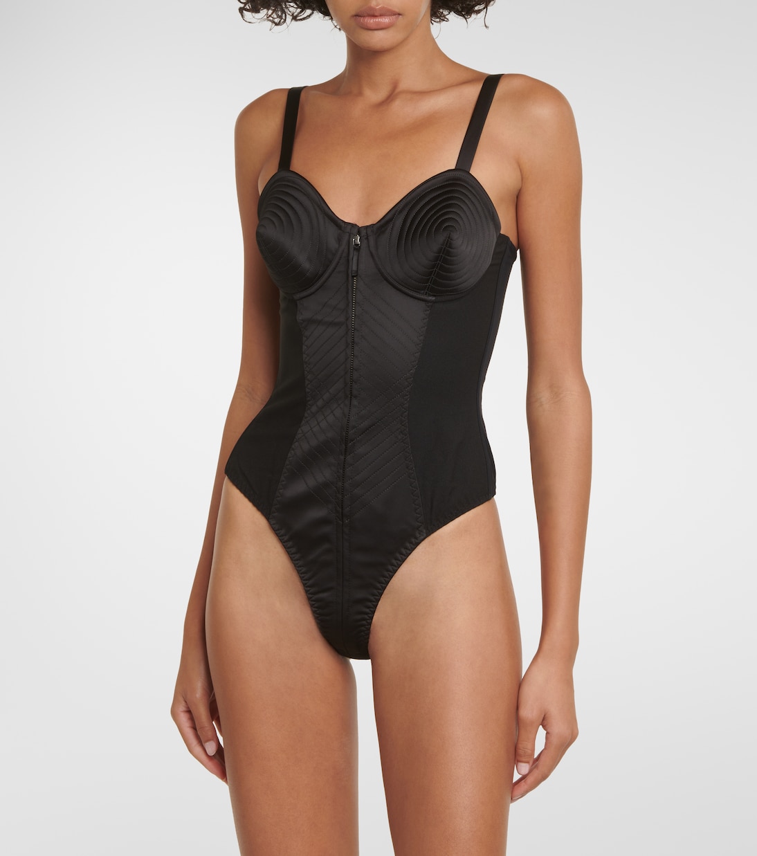 Satin-trimmed bodysuit | Jean Paul Gaultier