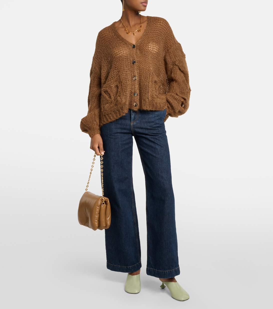 Anagram mohair-blend cardigan | Loewe
