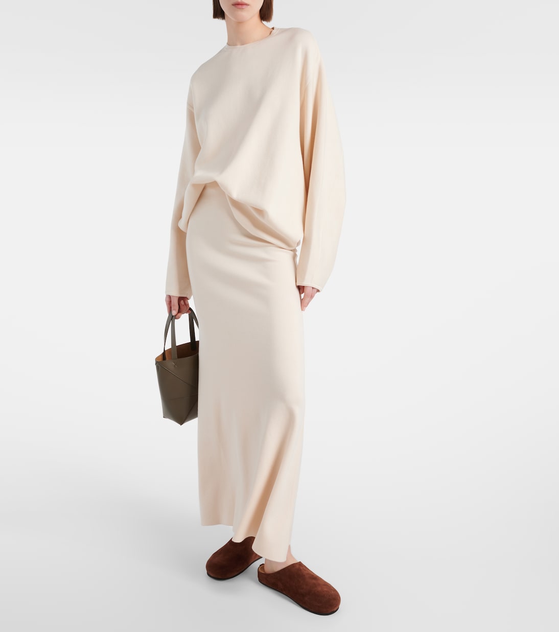 Pullover oversize in lana e cotone | Fforme