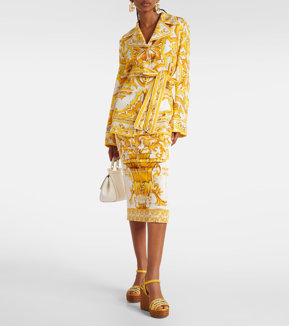 Espadrillas Majolica con pelle e zeppa | Dolce&Gabbana