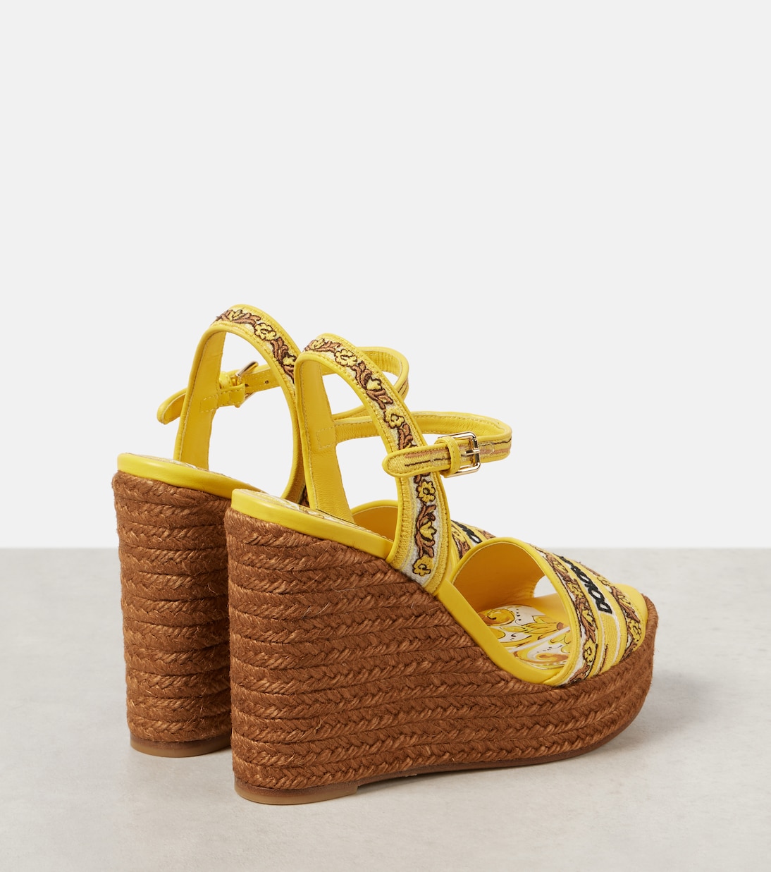 Espadrillas Majolica con pelle e zeppa | Dolce&Gabbana