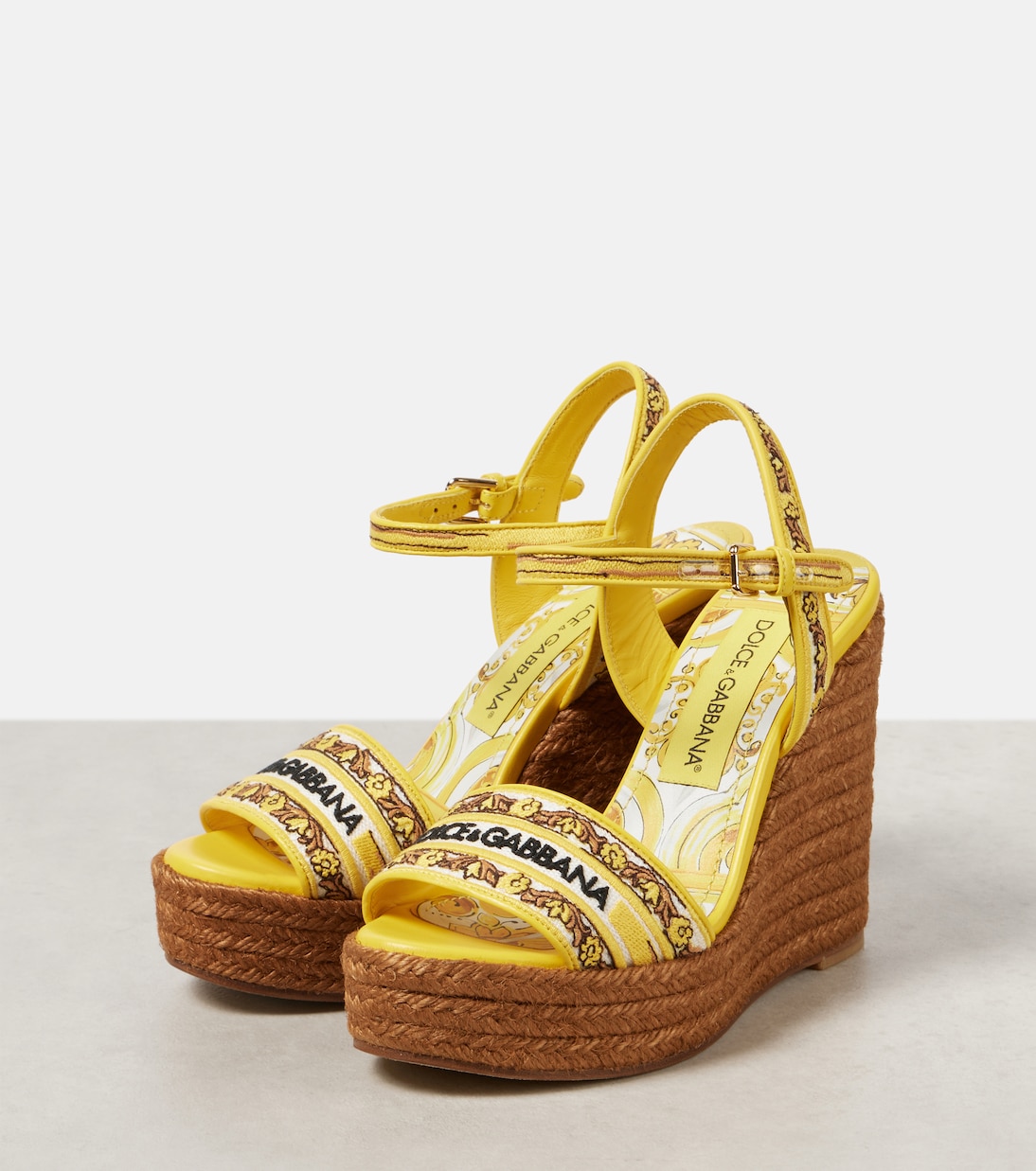 Espadrillas Majolica con pelle e zeppa | Dolce&Gabbana