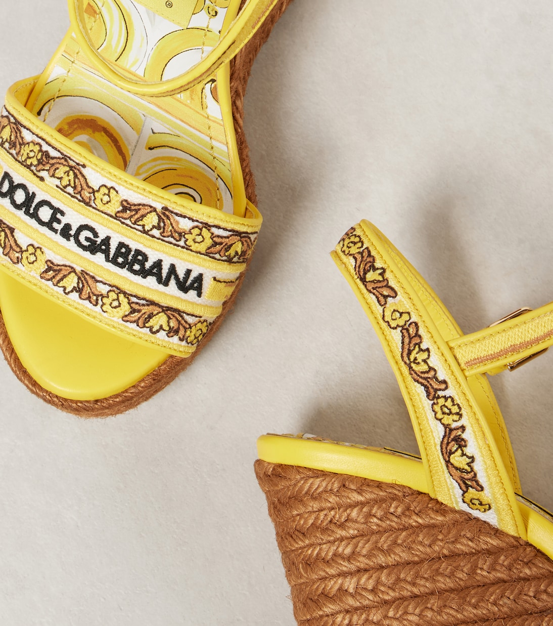 Espadrillas Majolica con pelle e zeppa | Dolce&Gabbana