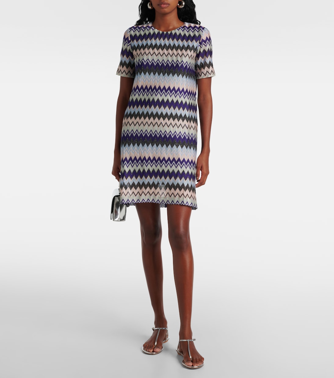 Abito corto in lamé a zig-zag | Missoni