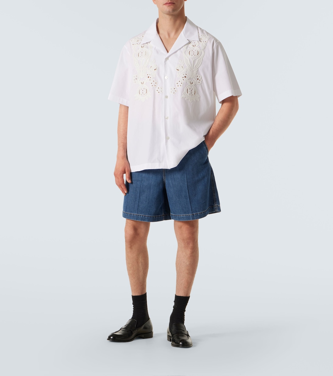 Chemise brodée en coton | Valentino