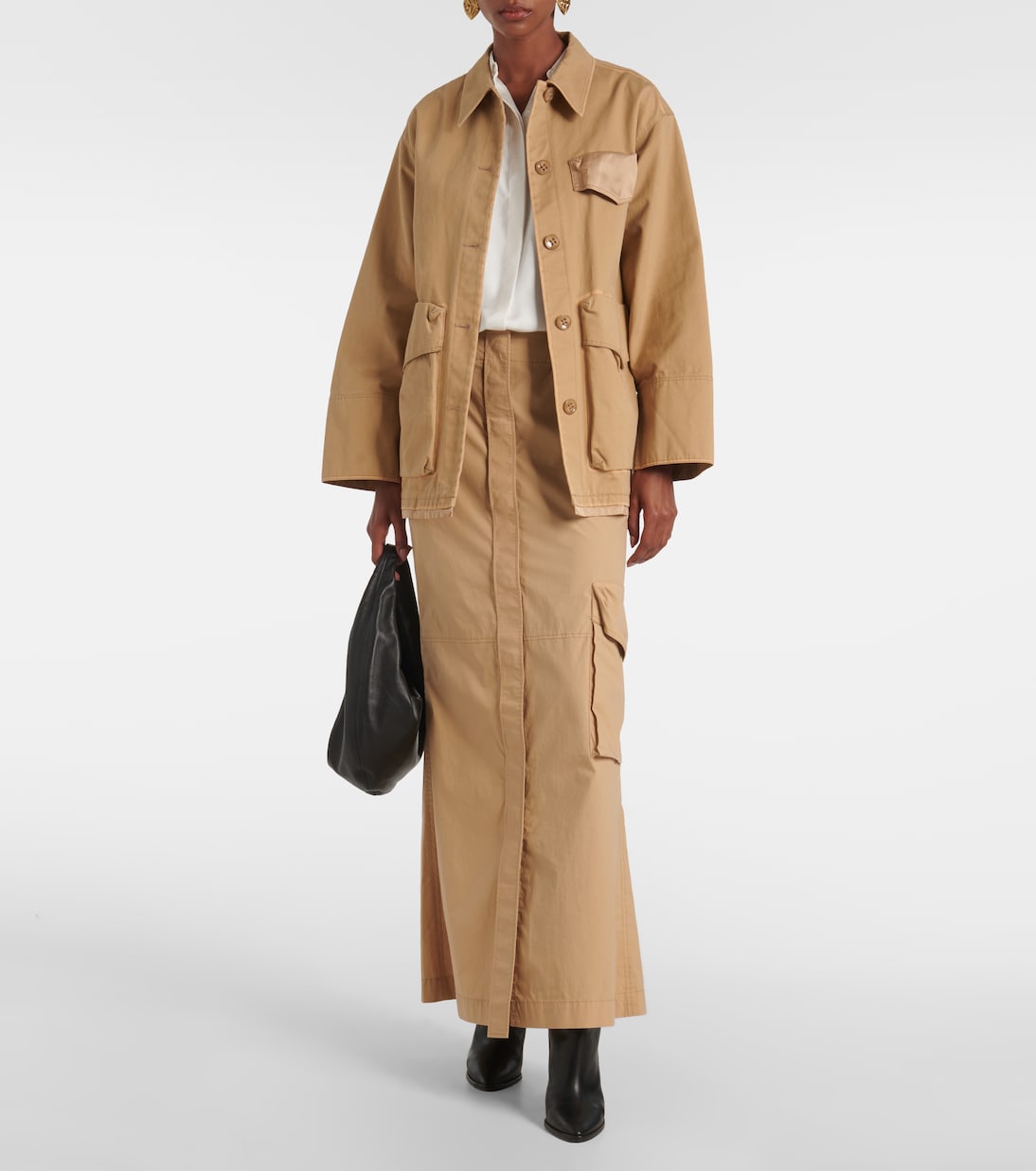 Poplin Power cotton-blend maxi skirt | Dorothee Schumacher
